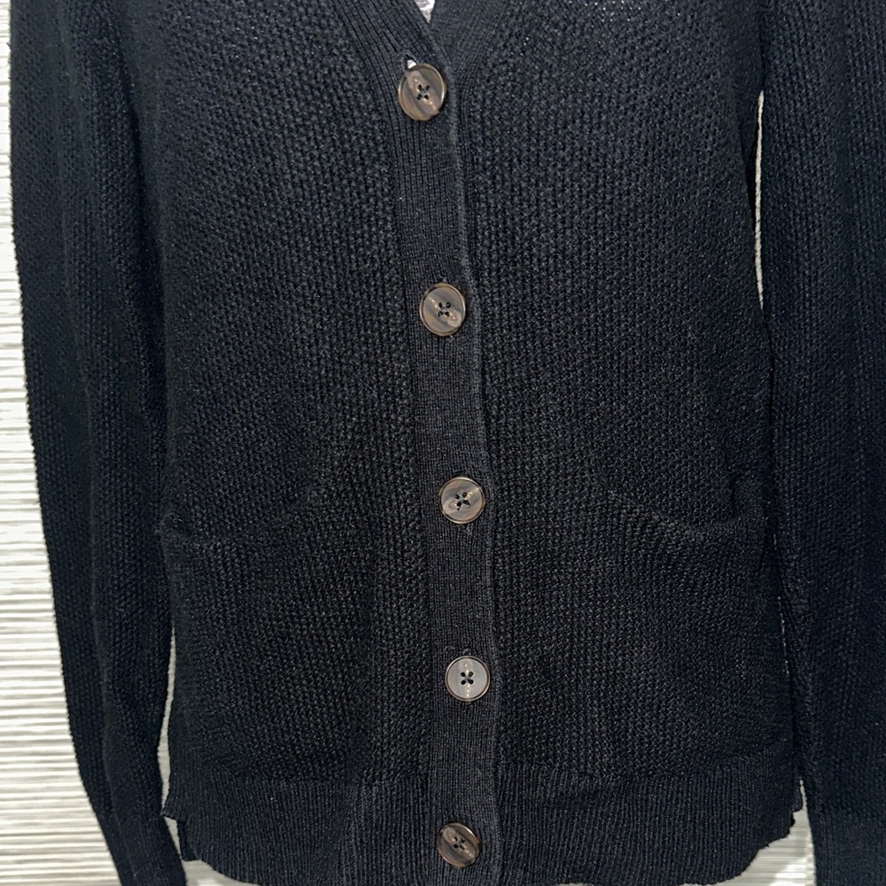 Madewell Classic Black Knit Cardigan Sz. M - Picture 7 of 8